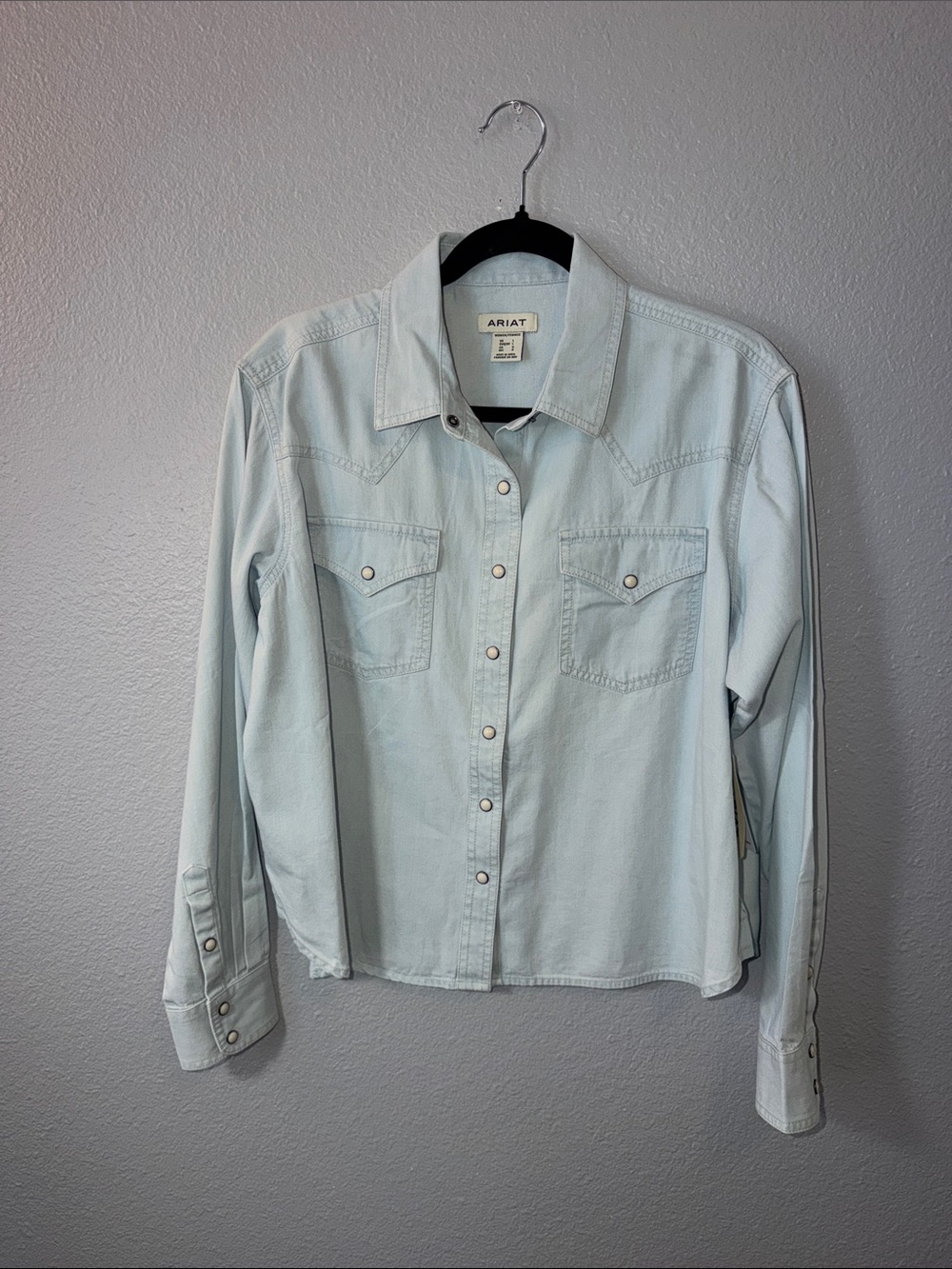 Ariat Pale Blue Western Snap Shirt